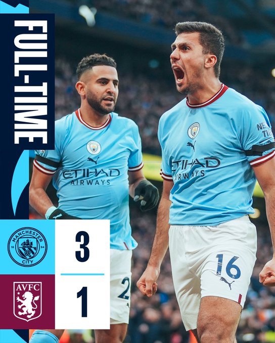 Highlights: Manchester City 3-1 Aston Villa